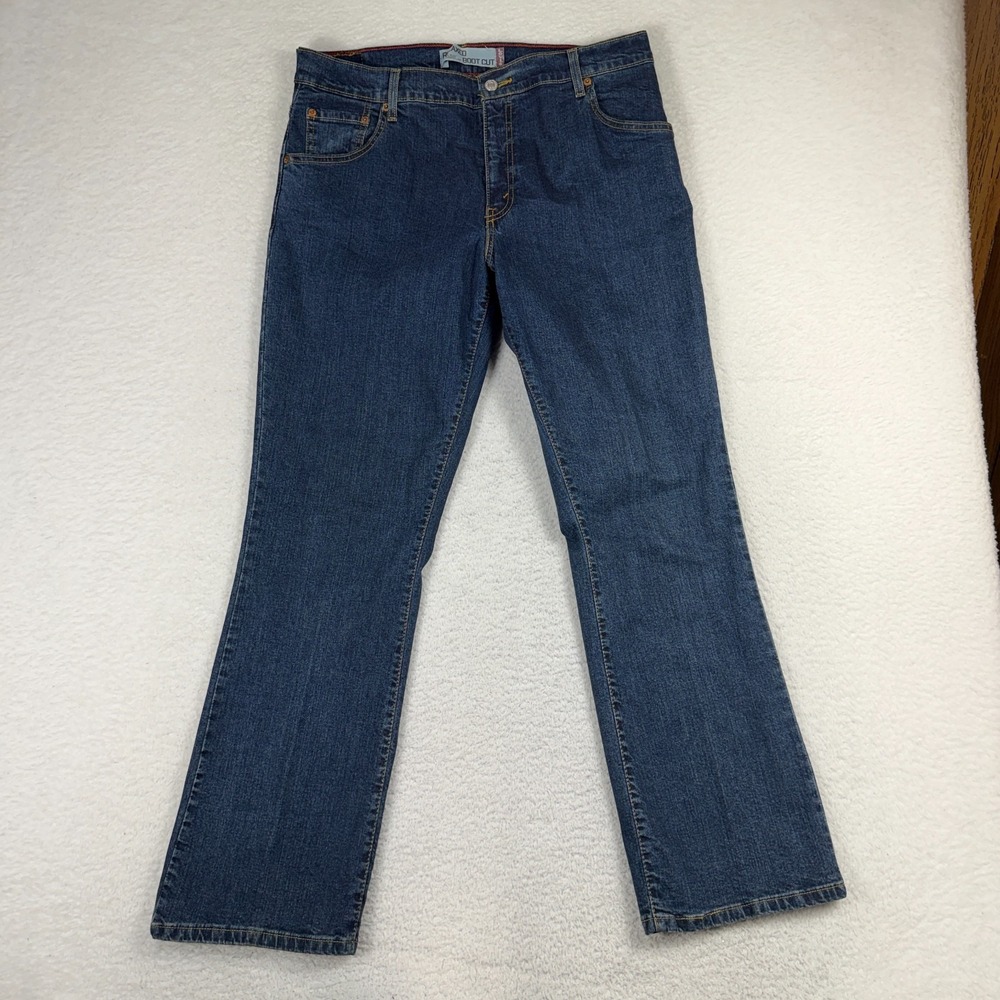 Vintage Levis 550 Jeans Womens 14M 34.5x30 Classic Relaxed Boot Y2K Denim Blue
